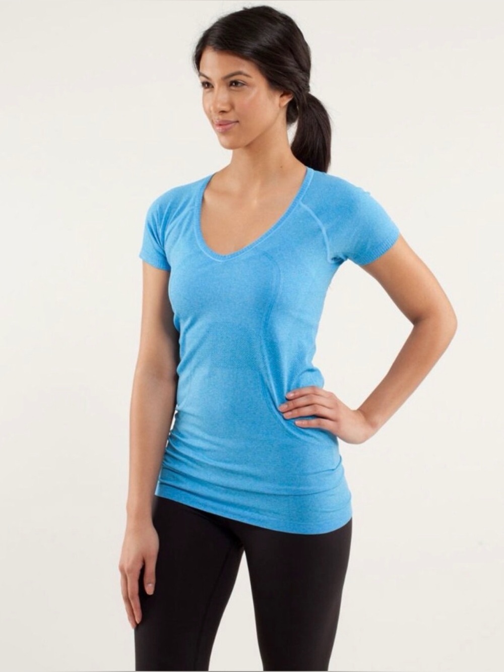 Lululemon | Run Swiftly Tech V neck Nile Blue |Size 8